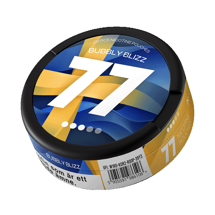 77 Bubbly Blizz Limited Edition Nicotine Pouches – Fruit Acidulé, 10.4mg